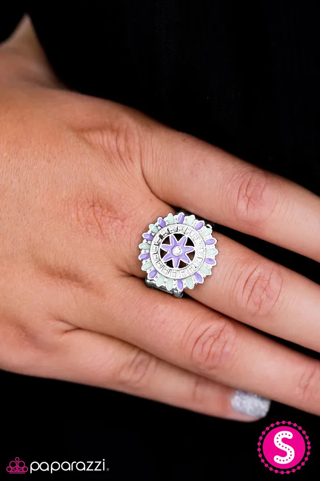 Rings Paparazzi Ring Summer Spree Purple Paparazzi Jewelry