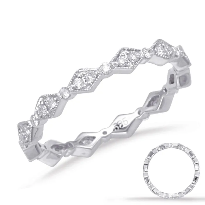 Rings Wedding Bands 14K White Gold Diamond Fashion Eternity Band