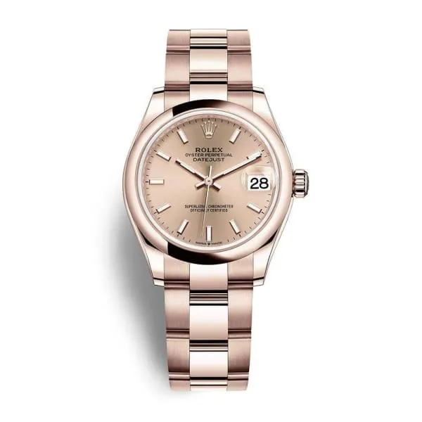 Rolex Datejust 31mm Ref 2782450035 Rose Dial 18K Rose Gold Oyster Bracelet Womens Watch Rolex Bracelets Rolex Datejust 31mm Ref 2782450035 Rose Dial 18K Rose Gold Oyster Bracelet Womens Watch Rolex Bracelets