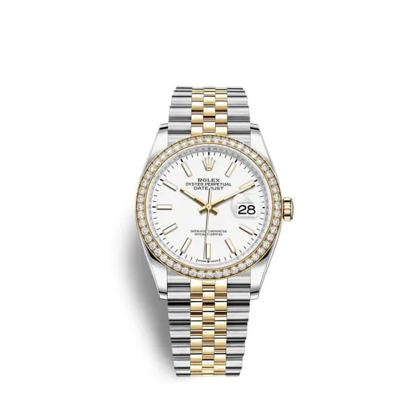 Rolex Datejust 36mm Ref 126283rbr0005 White Stick Dial Two Tone Stainless Steel 18K Yellow Gold Jubilee Bracelet Watch Rolex Bracelets Rolex Datejust 36mm Ref 126283rbr0005 White Stick Dial Two Tone Stainless Steel 18K Yellow Gold Jubilee Bracelet Watch Rolex Bracelets
