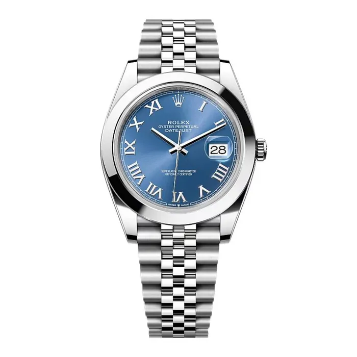 Rolex Datejust 41mm Ref 1263000018 Blue Dial Stainless Steel Jubilee Bracelet Mens Watch Rolex Bracelets