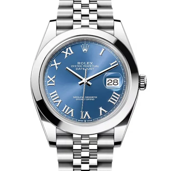 Rolex Datejust 41mm Ref 1263000018 Blue Dial Stainless Steel Jubilee Bracelet Mens Watch Rolex Bracelets