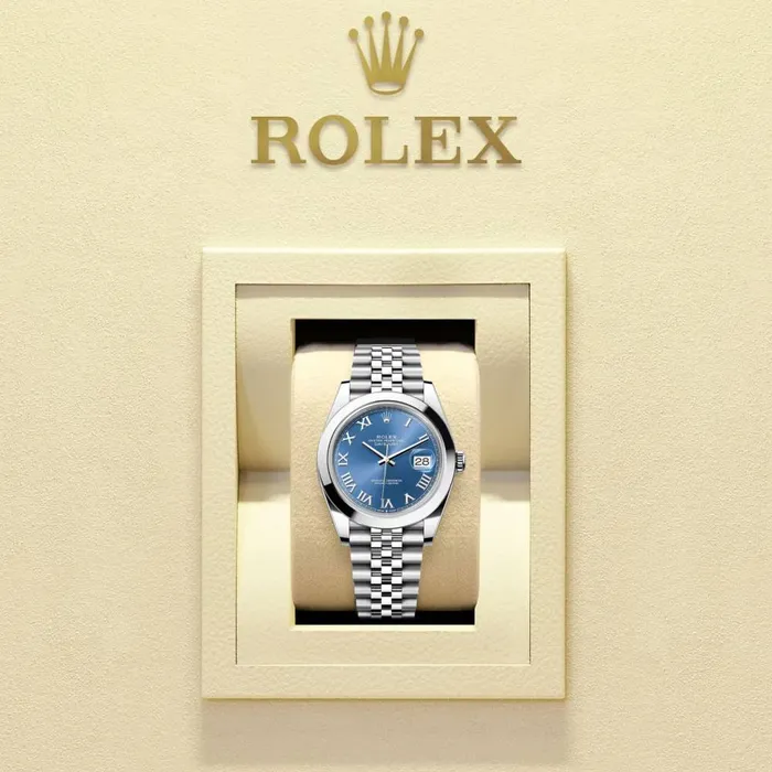 Rolex Datejust 41mm Ref 1263000018 Blue Dial Stainless Steel Jubilee Bracelet Mens Watch Rolex Bracelets
