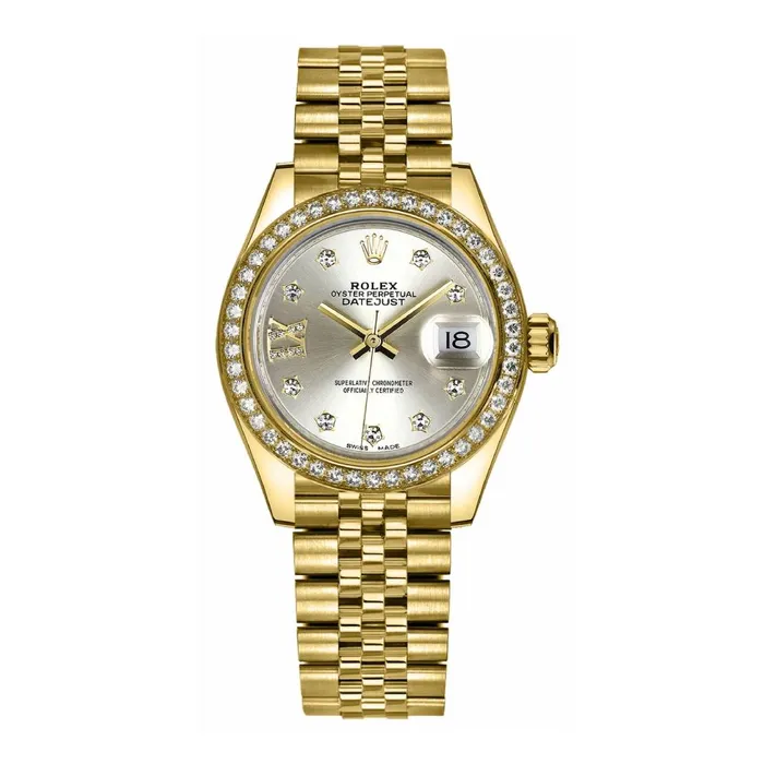 Rolex Lady Datejust 28mm Ref 279138rbr0002 Silver Dial 18K Yellow Gold Jubilee Bracelet Womens Watch Rolex Bracelets Rolex Lady Datejust 28mm Ref 279138rbr0002 Silver Dial 18K Yellow Gold Jubilee Bracelet Womens Watch Rolex Bracelets