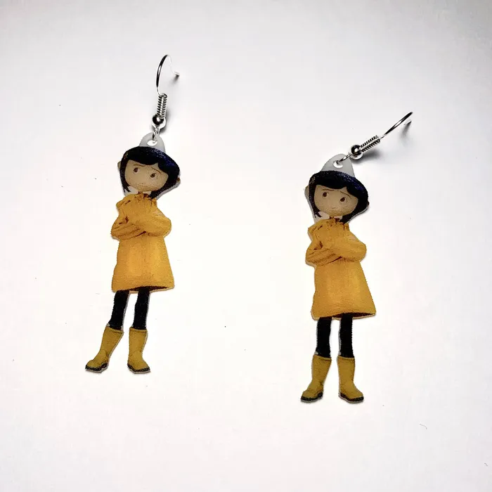 Sam Makes Things Earrings Coraline Cartoon Character Handmade Earrings