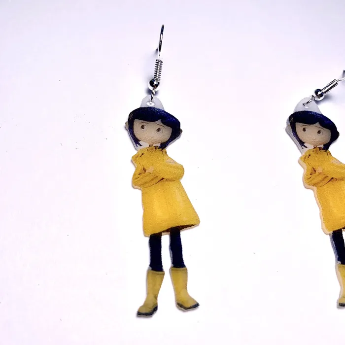 Sam Makes Things Earrings Coraline Cartoon Character Handmade Earrings