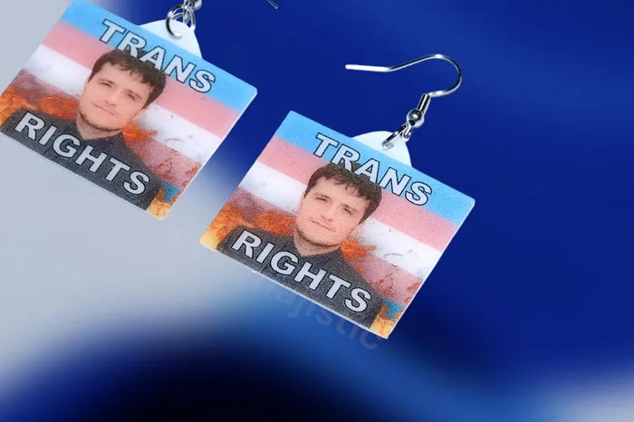 Sam Makes Things Earrings Josh Hutcherson Collection of Flaming Pride Flags Handmade Earrings Sam Makes Things Earrings Josh Hutcherson Collection of Flaming Pride Flags Handmade Earrings