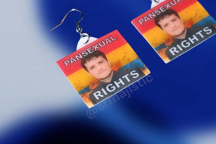 Sam Makes Things Earrings Josh Hutcherson Collection of Flaming Pride Flags Handmade Earrings Sam Makes Things Earrings Josh Hutcherson Collection of Flaming Pride Flags Handmade Earrings