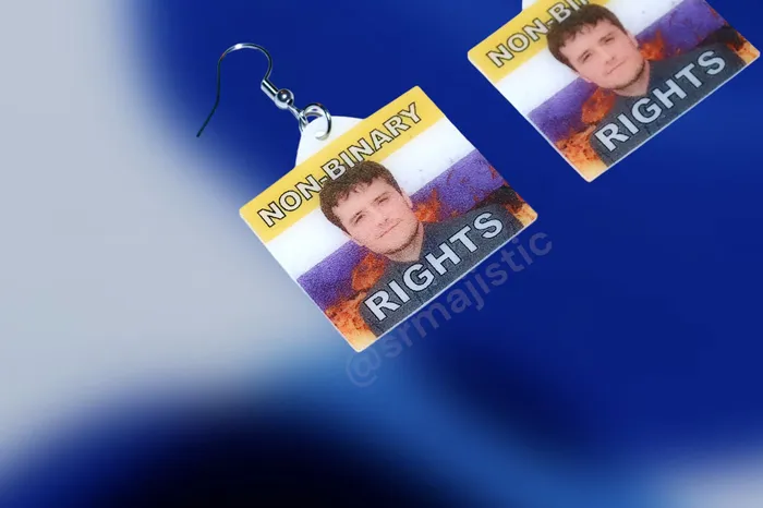 Sam Makes Things Earrings Josh Hutcherson Collection of Flaming Pride Flags Handmade Earrings Sam Makes Things Earrings Josh Hutcherson Collection of Flaming Pride Flags Handmade Earrings
