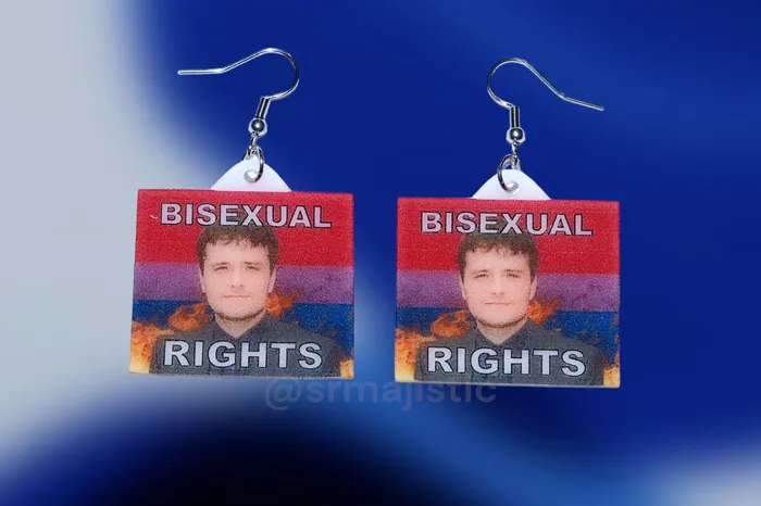 Sam Makes Things Earrings Josh Hutcherson Collection of Flaming Pride Flags Handmade Earrings Sam Makes Things Earrings Josh Hutcherson Collection of Flaming Pride Flags Handmade Earrings