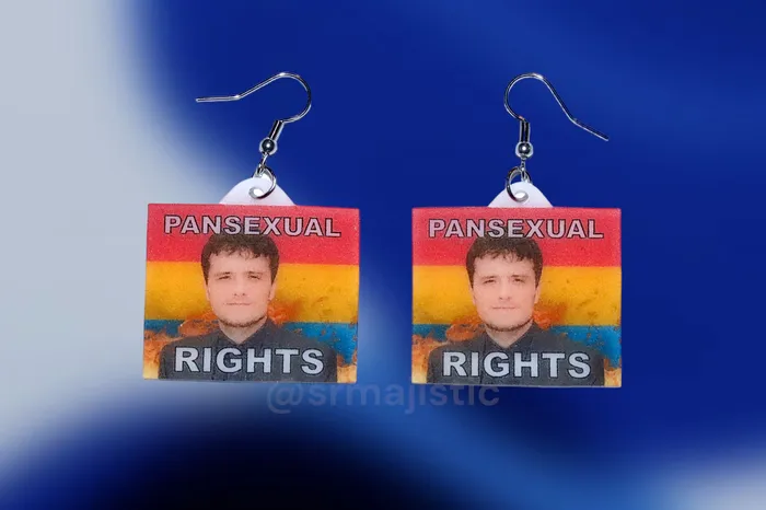 Sam Makes Things Earrings Josh Hutcherson Collection of Flaming Pride Flags Handmade Earrings Sam Makes Things Earrings Josh Hutcherson Collection of Flaming Pride Flags Handmade Earrings