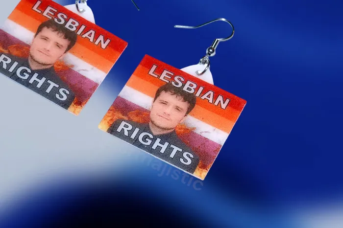Sam Makes Things Earrings Josh Hutcherson Collection of Flaming Pride Flags Handmade Earrings Sam Makes Things Earrings Josh Hutcherson Collection of Flaming Pride Flags Handmade Earrings