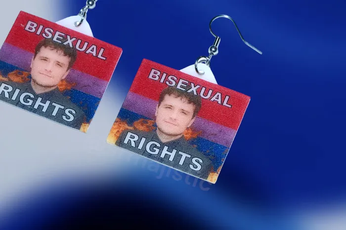 Sam Makes Things Earrings Josh Hutcherson Collection of Flaming Pride Flags Handmade Earrings Sam Makes Things Earrings Josh Hutcherson Collection of Flaming Pride Flags Handmade Earrings