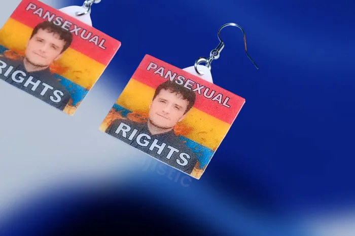 Sam Makes Things Earrings Josh Hutcherson Collection of Flaming Pride Flags Handmade Earrings Sam Makes Things Earrings Josh Hutcherson Collection of Flaming Pride Flags Handmade Earrings