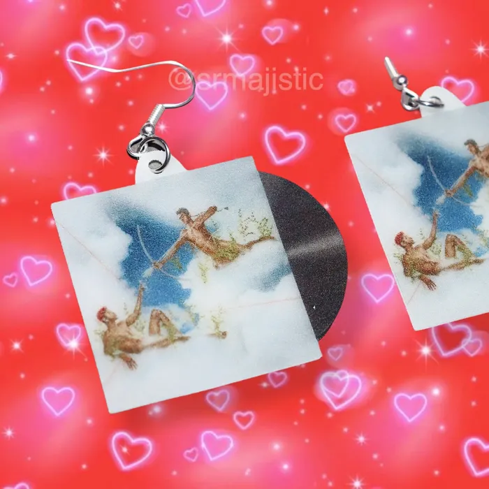 Sam Makes Things Earrings Lil Nas X Montero Call Me by Your Name Vinyl Single Handmade Earrings Sam Makes Things Earrings Lil Nas X Montero Call Me by Your Name Vinyl Single Handmade Earrings