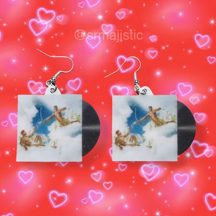 Sam Makes Things Earrings Lil Nas X Montero Call Me by Your Name Vinyl Single Handmade Earrings