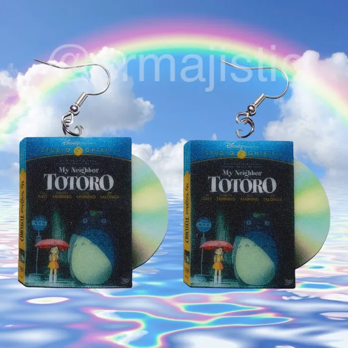Sam Makes Things READY TO SHIP My Neighbor Totoro 1988 DVD 2D detailed Handmade Earrings Earrings Sam Makes Things READY TO SHIP My Neighbor Totoro 1988 DVD 2D detailed Handmade Earrings Earrings
