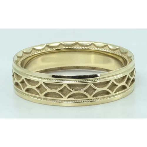 Tacori Rings Tacori 18K Yellow Gold Sculpted Crescent Gents 6mm Band
