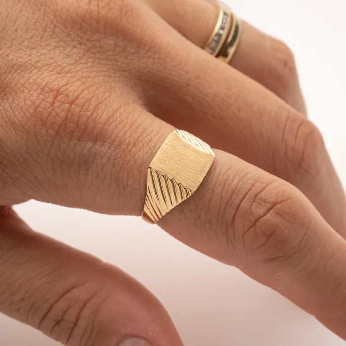 TheRoseGypsy Rings 14k Square Signet Ring