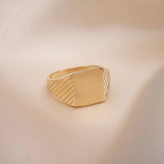 TheRoseGypsy Rings 14k Square Signet Ring