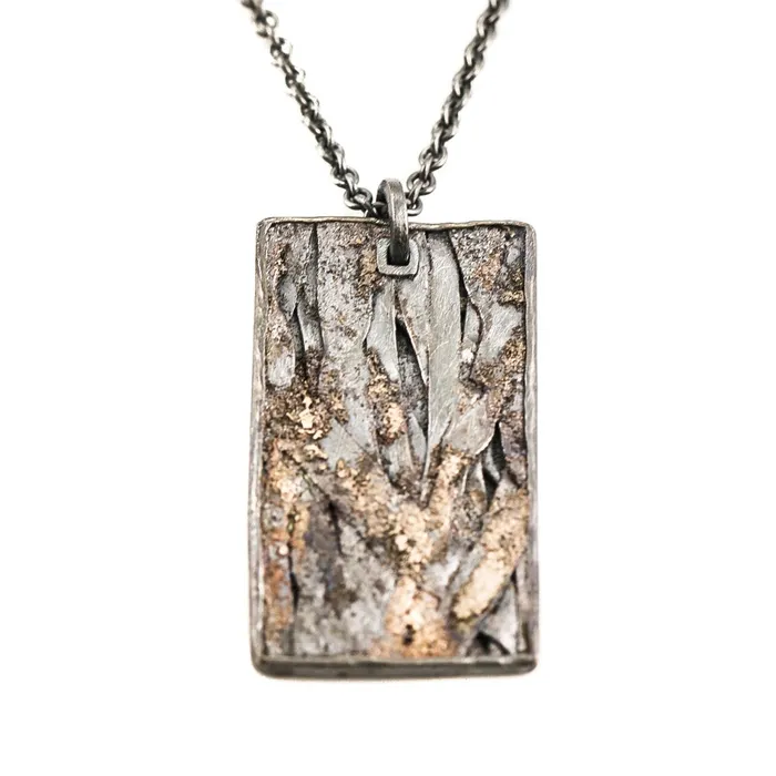 Todd Reed Todd Reed Large Dog Tag Necklace in Palladium and Silver Necklaces Todd Reed Todd Reed Large Dog Tag Necklace in Palladium and Silver Necklaces
