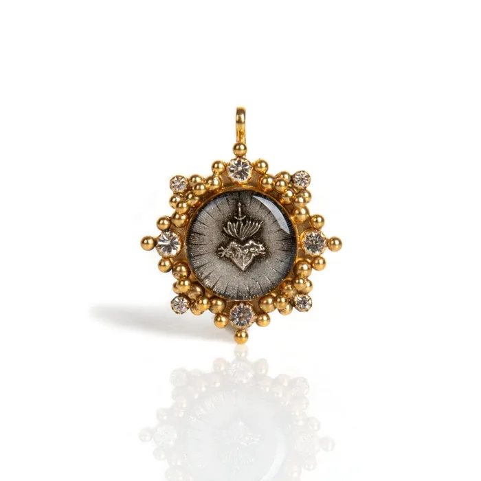 Virgins Saints Angels Cloister Sacred Heart Medallion Necklaces