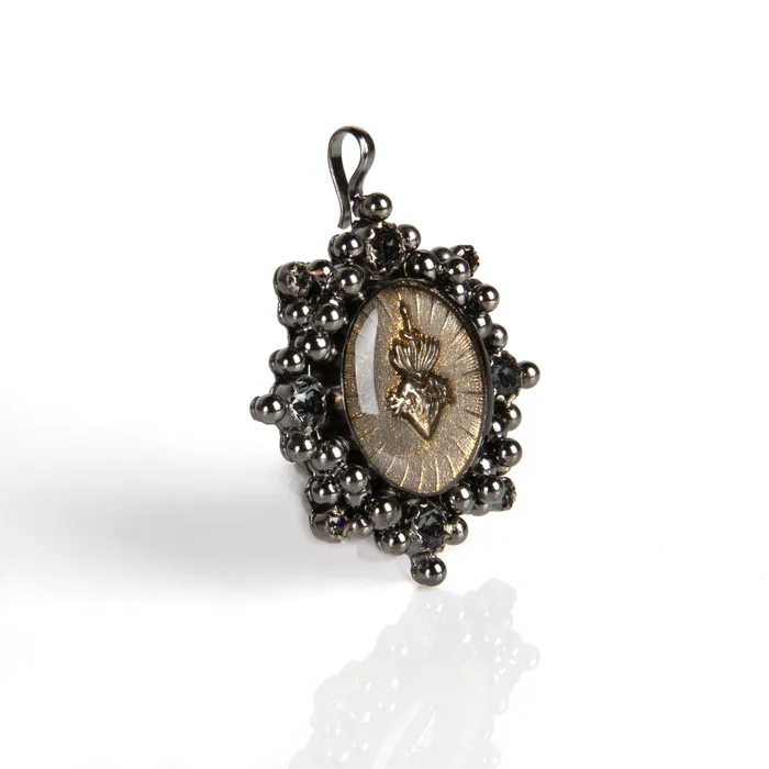Virgins Saints Angels Cloister Sacred Heart Medallion Necklaces