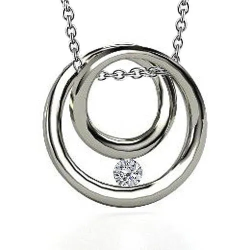 1 Carat Round Natural Earth Mined Diamond Ladies Circle Necklace Pendant GB Necklaces 1 Carat Round Natural Earth Mined Diamond Ladies Circle Necklace Pendant GB Necklaces