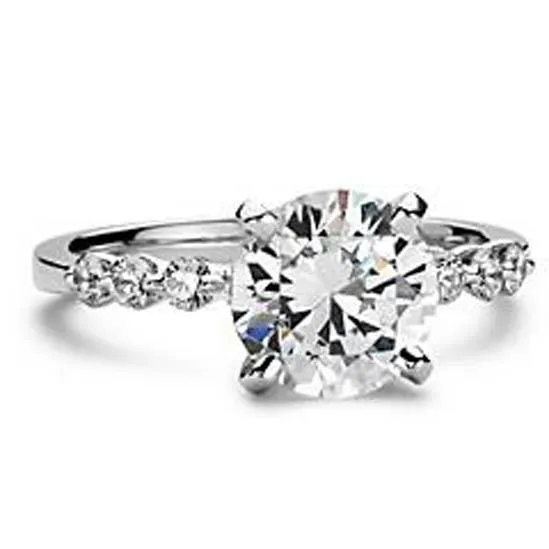 325 Ct Natural Earth Mined Diamonds Wedding Ring 14K White Gold GB Rings