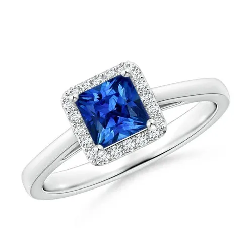 350 Ct Princess And Round Sri Lanka Sapphire Natural Earth Mined Diamond Ring White Gold GB Rings 350 Ct Princess And Round Sri Lanka Sapphire Natural Earth Mined Diamond Ring White Gold GB Rings