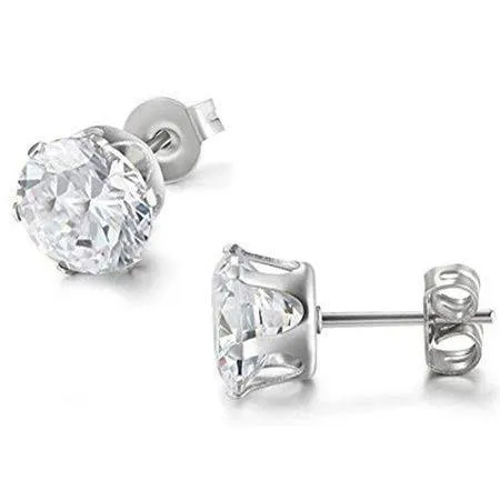 402 Carats Prong Set Sparkling Real Natural Earth Mined Diamonds Studs Earrings White Gold GB Earrings 402 Carats Prong Set Sparkling Real Natural Earth Mined Diamonds Studs Earrings White Gold GB Earrings