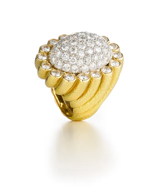 David Webb Rings Sunburst Ring