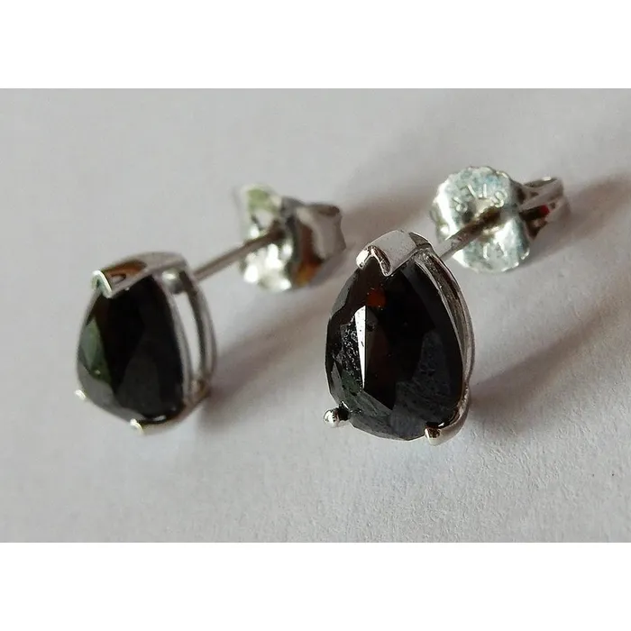Earrings GB 150 Carats Pear Stud Earrings Black Natural Earth Mined Diamonds White Gold 14K Finish Earrings GB 150 Carats Pear Stud Earrings Black Natural Earth Mined Diamonds White Gold 14K Finish