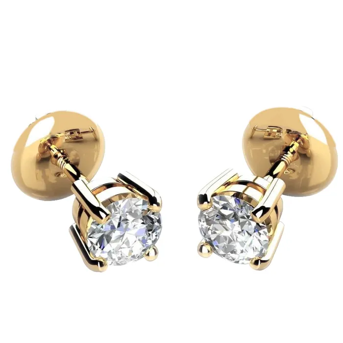 Earrings GB 14K Yellow Gold G SI1 5 Carats Natural Earth Mined Diamonds Lady Studs Earrings New Earrings GB 14K Yellow Gold G SI1 5 Carats Natural Earth Mined Diamonds Lady Studs Earrings New