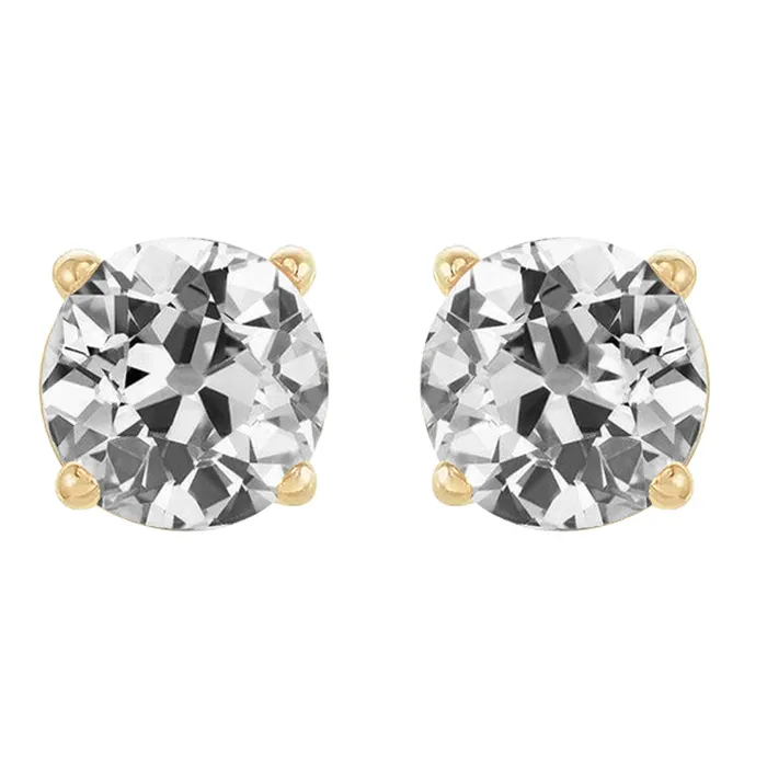 Earrings HarryChadEntcom Solitaire Stud Earrings 8 Carats Round Old Miner Real Natural Earth Mined Diamonds Yellow Gold Earrings HarryChadEntcom Solitaire Stud Earrings 8 Carats Round Old Miner Real Natural Earth Mined Diamonds Yellow Gold
