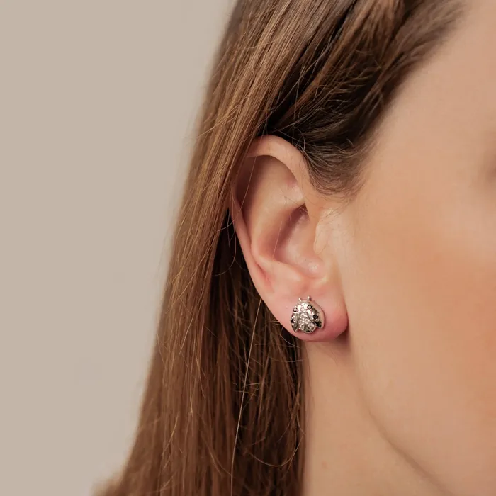 Earrings Lucky Ladybug Stud Earrings Sterling Silver Hey Happiness Earrings Lucky Ladybug Stud Earrings Sterling Silver Hey Happiness
