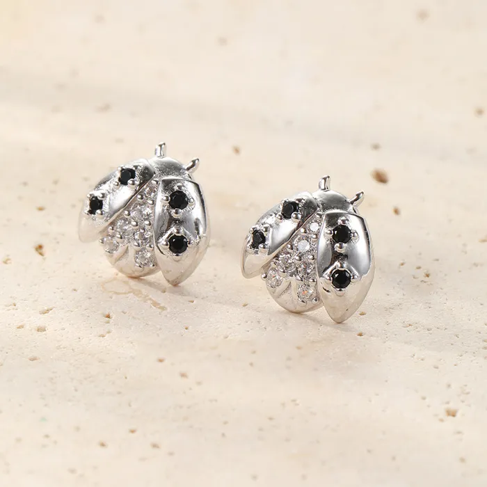 Earrings Lucky Ladybug Stud Earrings Sterling Silver Hey Happiness Earrings Lucky Ladybug Stud Earrings Sterling Silver Hey Happiness