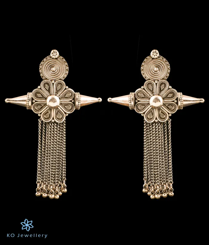 Earrings The Vinyas Silver Tassle Earrings Jaipur