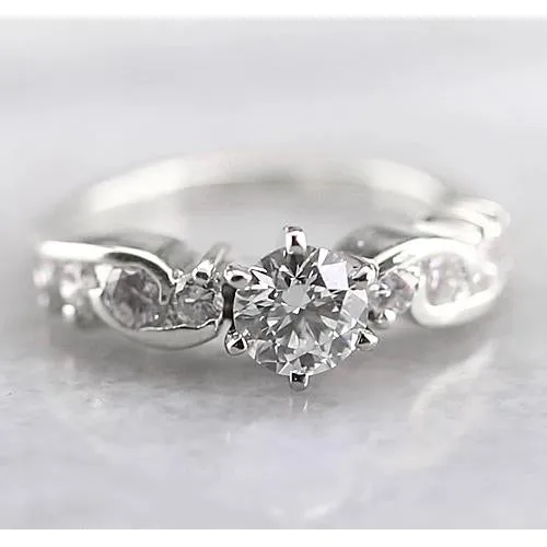 Engagement Round Real Natural Earth Mined Diamond Ring 150 Carats White Gold 14K GB Rings Engagement Round Real Natural Earth Mined Diamond Ring 150 Carats White Gold 14K GB Rings