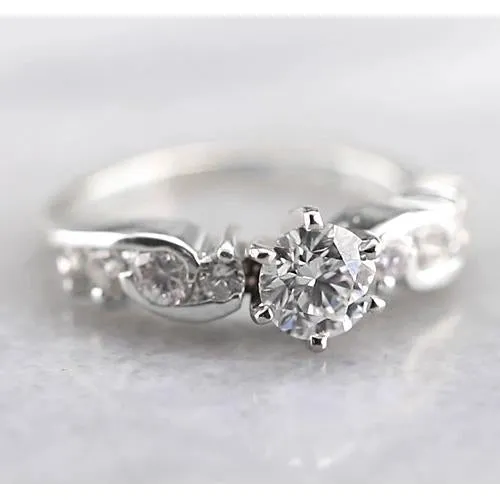 Engagement Round Real Natural Earth Mined Diamond Ring 150 Carats White Gold 14K GB Rings Engagement Round Real Natural Earth Mined Diamond Ring 150 Carats White Gold 14K GB Rings