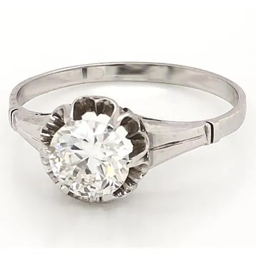 GB 1 Carat Solitaire Natural Earth Mined Diamond Ring Women White Gold Jewelry 14K New Rings GB 1 Carat Solitaire Natural Earth Mined Diamond Ring Women White Gold Jewelry 14K New Rings
