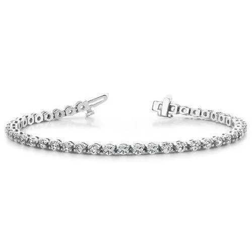 GB Bracelets 615 Ct Round Cut Small Natural Earth Mined Diamond Tennis Bracelet Gold White 14K GB Bracelets 615 Ct Round Cut Small Natural Earth Mined Diamond Tennis Bracelet Gold White 14K
