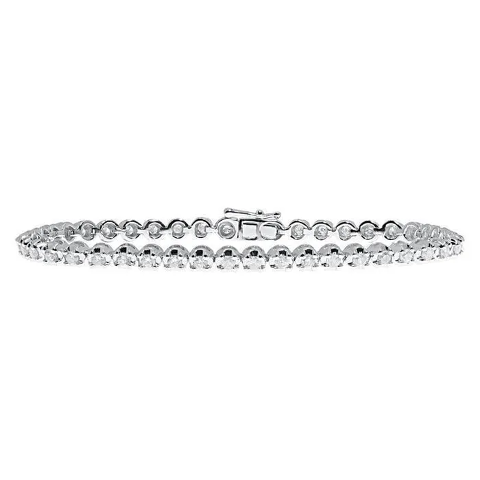 GB Bracelets Real Natural Earth Mined Diamonds Tennis Bracelet 810 Carats Round Cut White Gold 14K GB Bracelets Real Natural Earth Mined Diamonds Tennis Bracelet 810 Carats Round Cut White Gold 14K