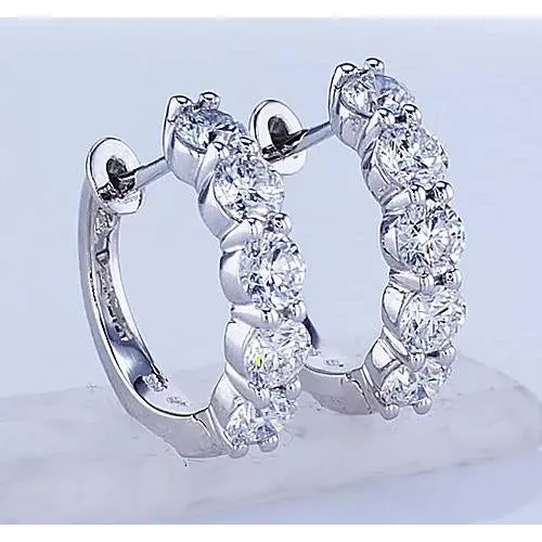 GB Earrings Natural Earth Mined Diamond Hoops Earring GB Earrings Natural Earth Mined Diamond Hoops Earring