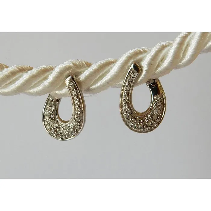 GB Earrings Round Natural Earth Mined Diamond Hoop Earrings 1 Carats GH Si White Gold Finish GB Earrings Round Natural Earth Mined Diamond Hoop Earrings 1 Carats GH Si White Gold Finish