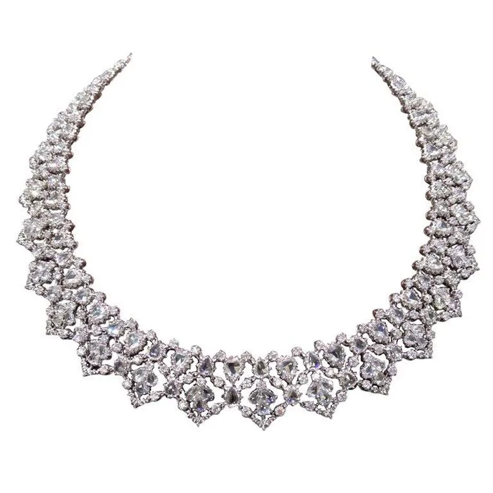 GB Necklaces Women Necklace 110 Ct Sparkling F Vvs1 Natural Earth Mined Diamonds White Gold 14K GB Necklaces Women Necklace 110 Ct Sparkling F Vvs1 Natural Earth Mined Diamonds White Gold 14K