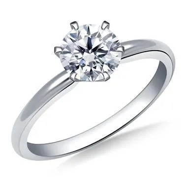 GB Rings 130 Ct Round Solitaire Natural Earth Mined Diamond Ring Solid White Gold 14K GB Rings 130 Ct Round Solitaire Natural Earth Mined Diamond Ring Solid White Gold 14K
