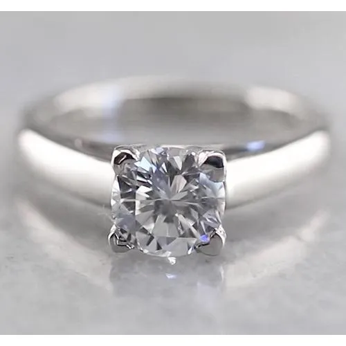 GB Rings 1 Carat Round Solitaire Natural Earth Mined Diamond Ring