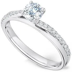 GB Rings 225 Carats Round Cut Real Natural Earth Mined Diamonds Engagement Ring 14K White Gold GB Rings 225 Carats Round Cut Real Natural Earth Mined Diamonds Engagement Ring 14K White Gold