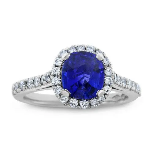 GB Rings 325 Carats Ceylon Sapphire And Natural Earth Mined Diamonds Wedding Ring White Gold 14K GB Rings 325 Carats Ceylon Sapphire And Natural Earth Mined Diamonds Wedding Ring White Gold 14K